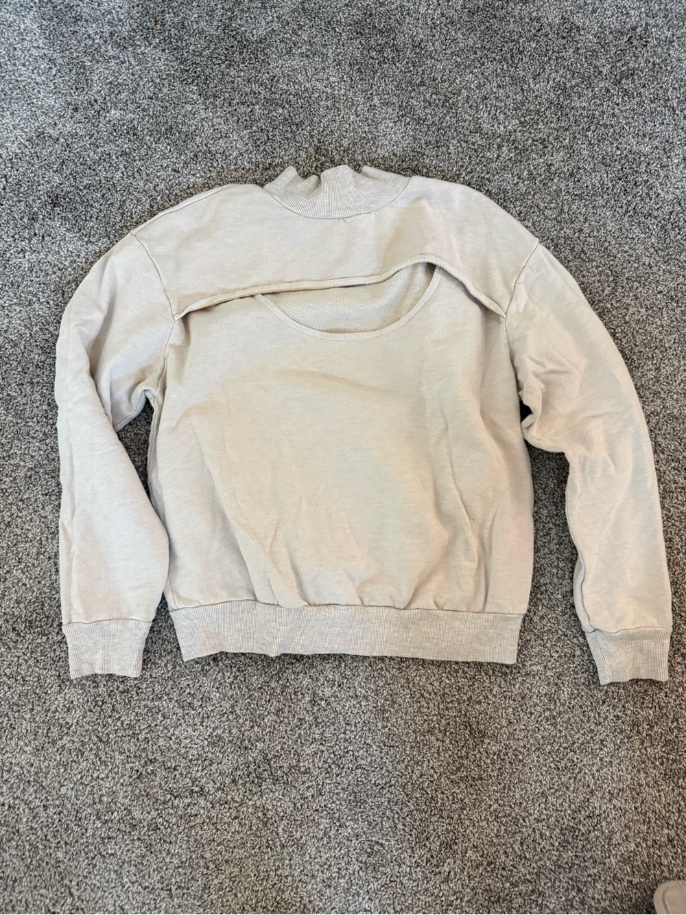 T.La Layered Scoop & Crewneck Sweater - Cream